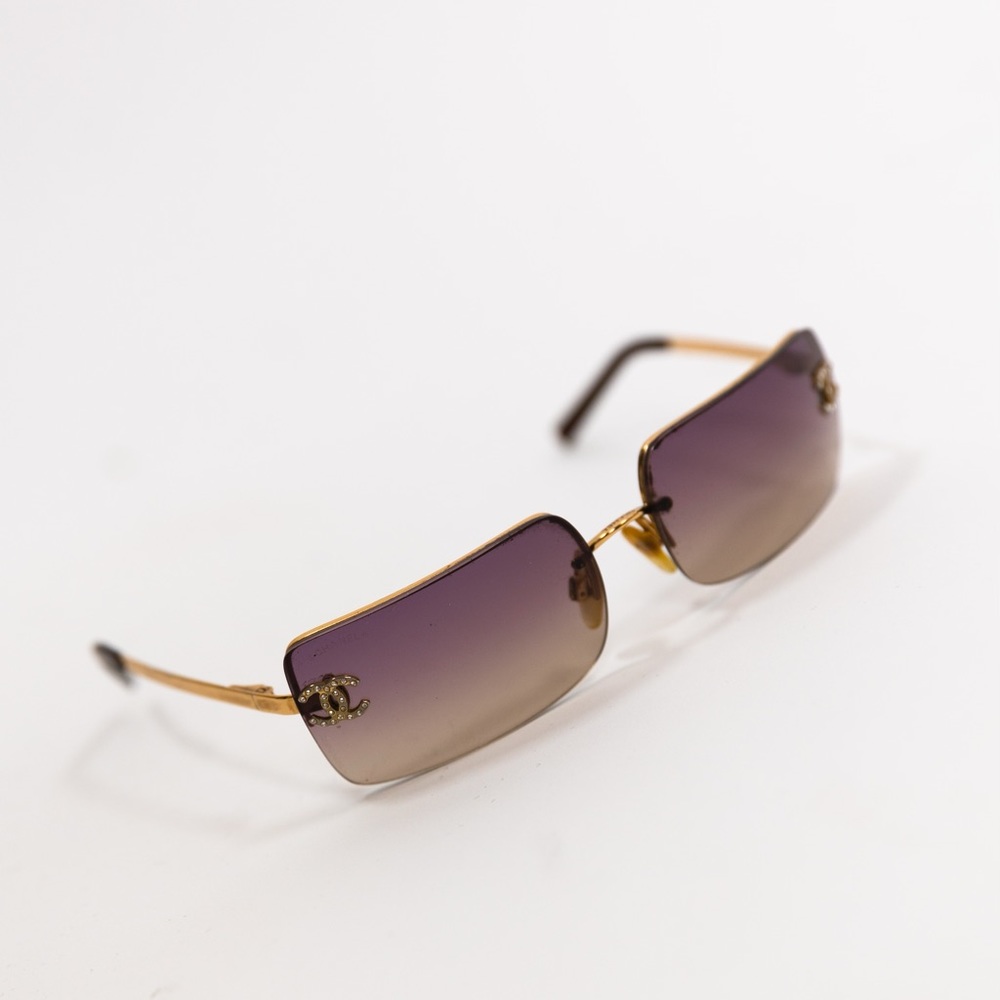 Chanel gradient crystal sunglasses